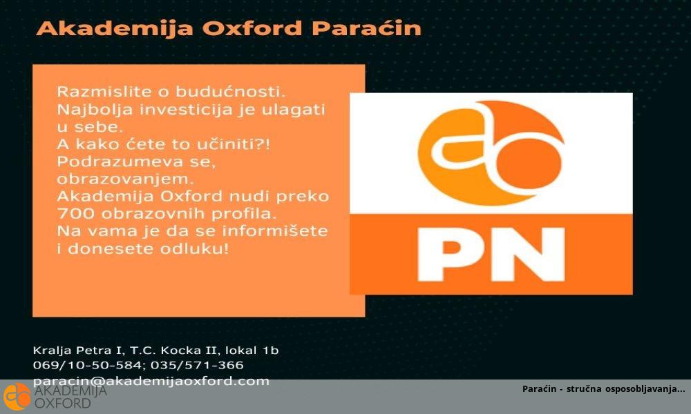 Paraćin - stručna osposobljavanja Paraćin - stručna osposobljavanja