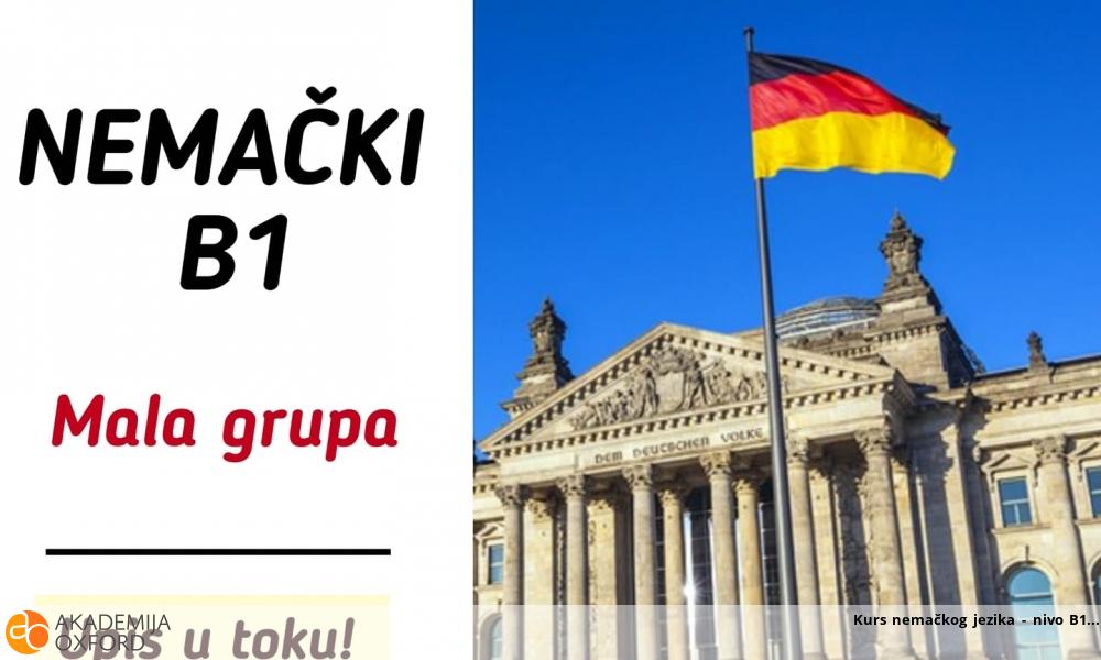 Kurs nemačkog jezika - nivo B1 Kurs nemačkog jezika - nivo B1