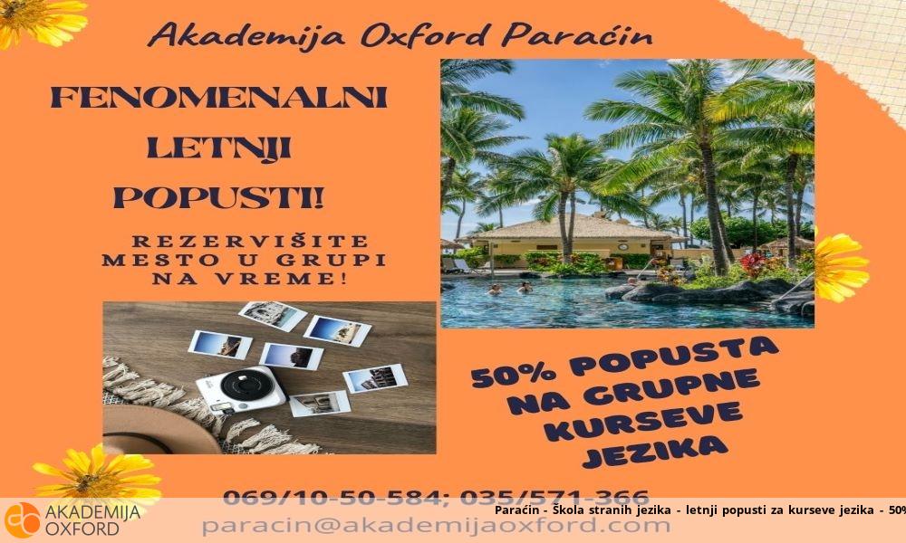 Paraćin - Škola stranih jezika - letnji popusti za kurseve jezika - 50%