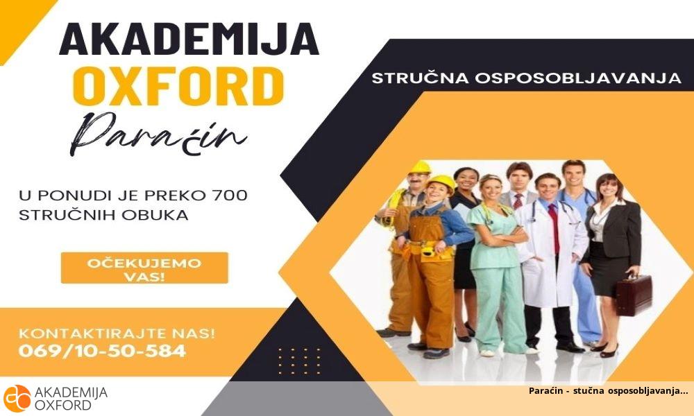Paraćin - stučna osposobljavanja Paraćin - stučna osposobljavanja