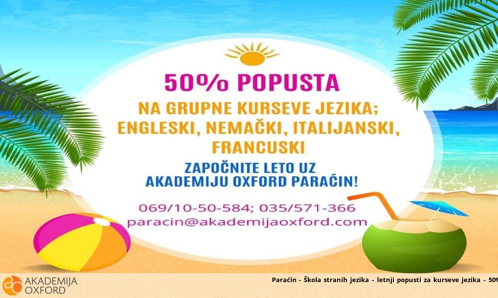 Paraćin - Škola stranih jezika - letnji popusti za kurseve jezika - 50%
