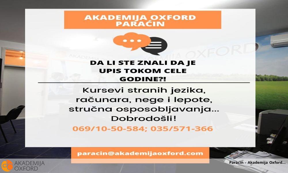 Paraćin - Akademija Oxford