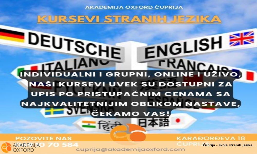 Ćuprija - škola stranih jezika Ćuprija - škola stranih jezika