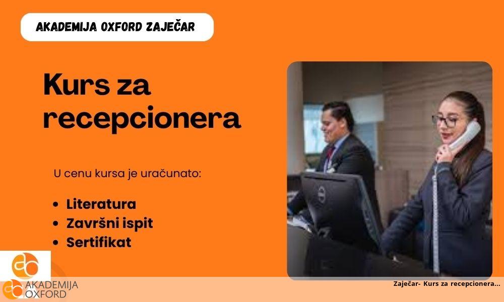Zaječar- Kurs za recepcionera