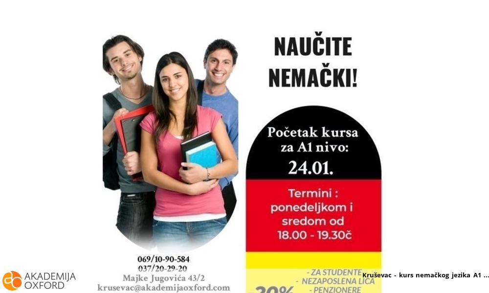 Kruševac - kurs nemačkog jezika A1 