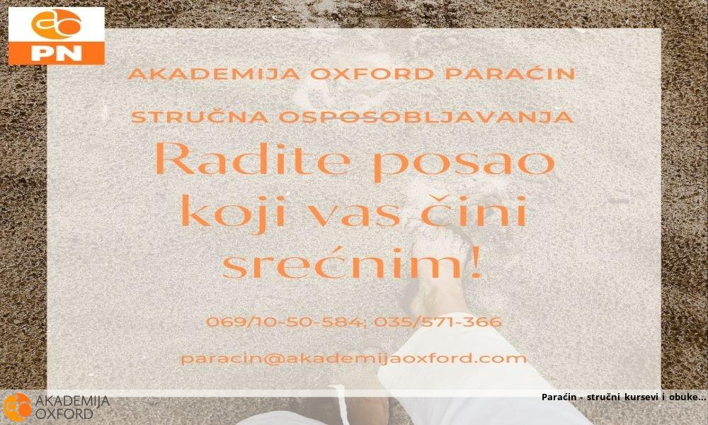 Paraćin - stručni kursevi i obuke