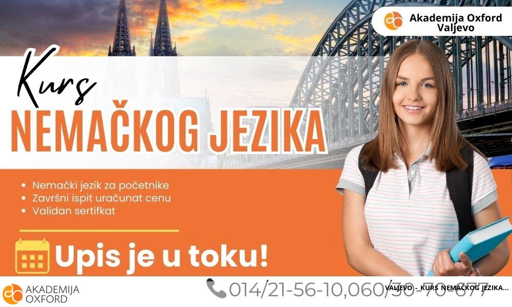 VALJEVO - KURS NEMAČKOG JEZIKA VALJEVO - KURS NEMAČKOG JEZIKA