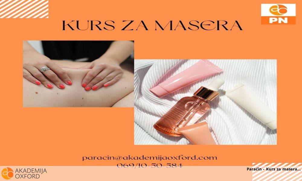 Paraćin - Kurs za masera Paraćin - Kurs za masera