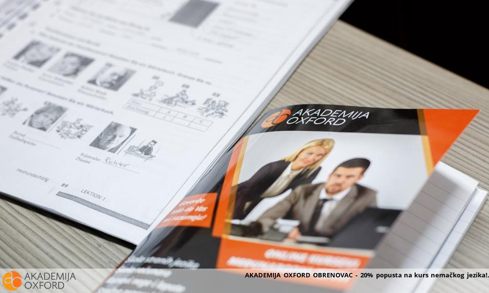 AKADEMIJA OXFORD OBRENOVAC - 20% popusta na kurs nemačkog jezika! AKADEMIJA OXFORD OBRENOVAC - 20% popusta na kurs nemačkog jezika!