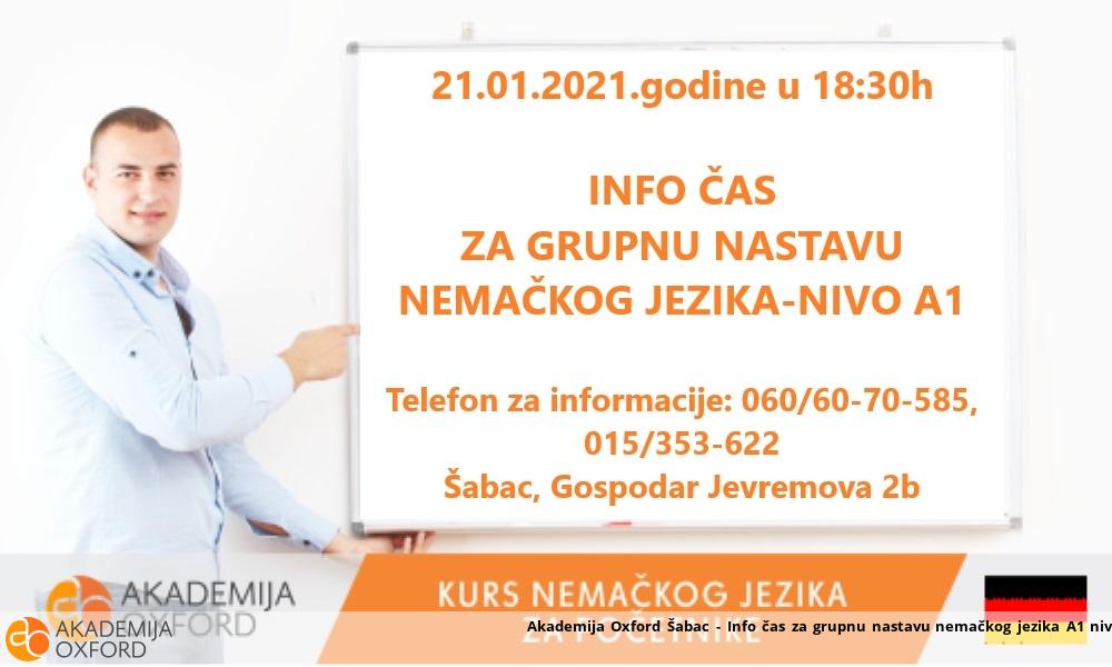 Akademija Oxford Šabac - Info čas za grupnu nastavu nemačkog jezika A1 nivo Akademija Oxford Šabac - Info čas za grupnu nastavu nemačkog jezika A1 nivo