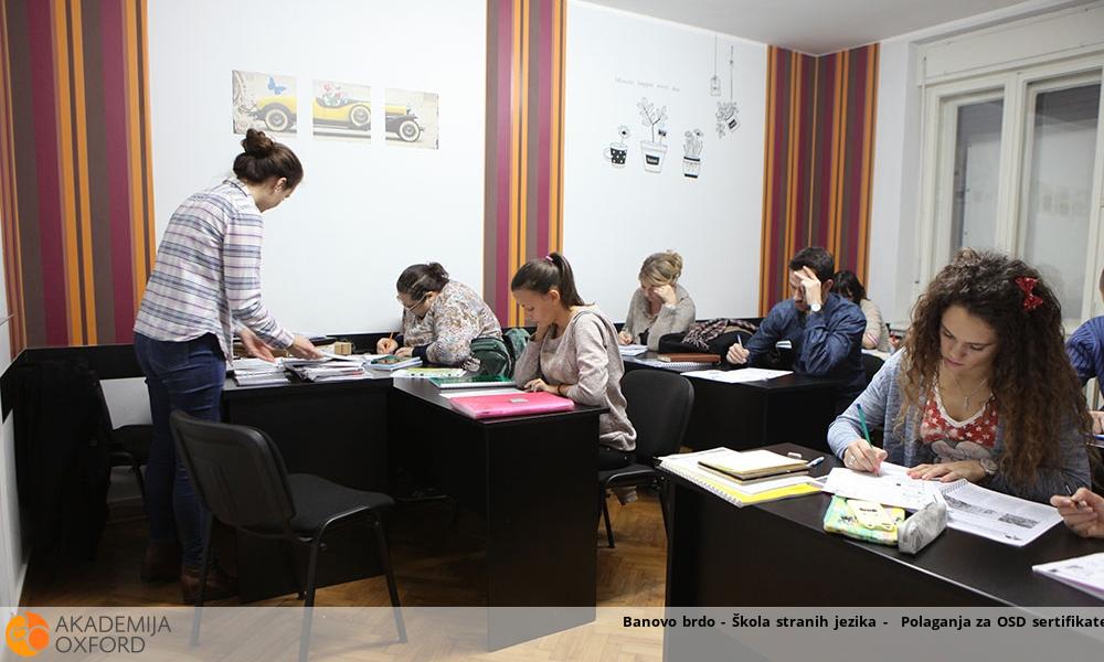 Banovo brdo - Škola stranih jezika - Polaganja za OSD sertifikate Banovo brdo - Škola stranih jezika - Polaganja za OSD sertifikate