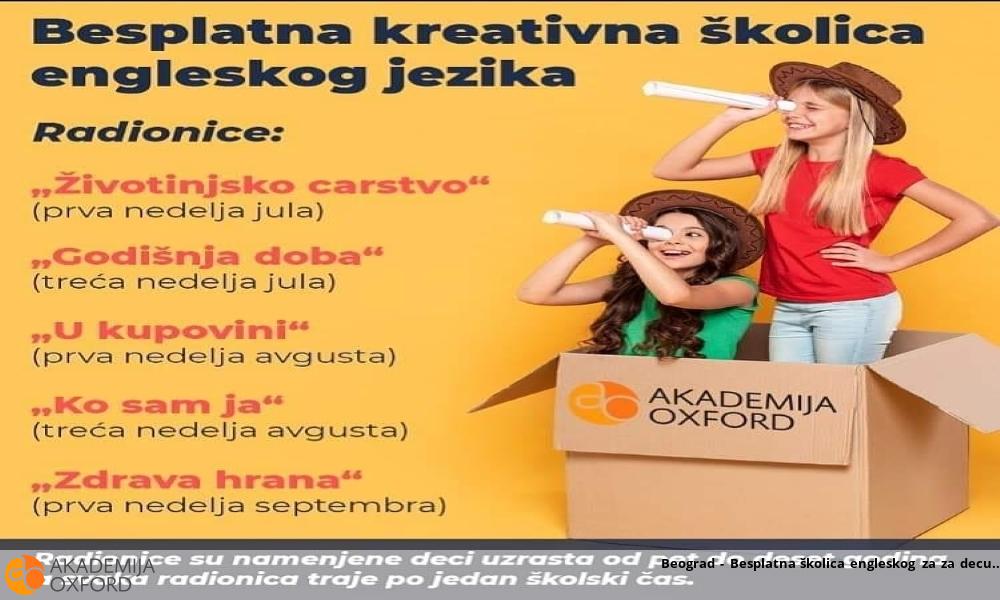 Beograd - Besplatna školica engleskog za za decu