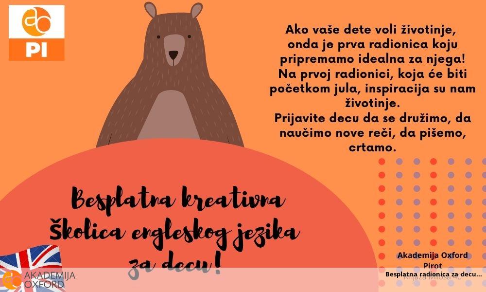 Besplatna radionica za decu Besplatna radionica za decu