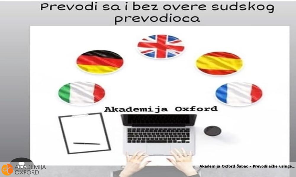 Akademija Oxford Šabac - Prevodilačke usluge