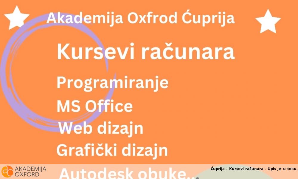Ćuprija - Kursevi računara - Upis je u toku Ćuprija - Kursevi računara - Upis je u toku