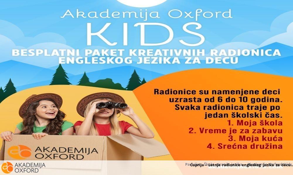 Ćuprija - Letnje radionice engleskog jezika za decu