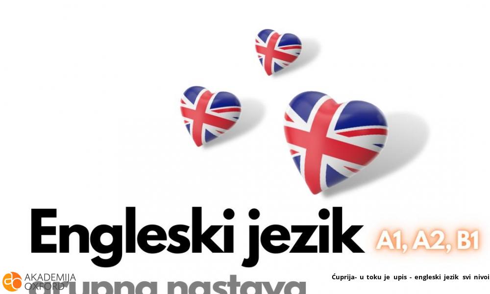 Ćuprija- u toku je upis - engleski jezik svi nivoi