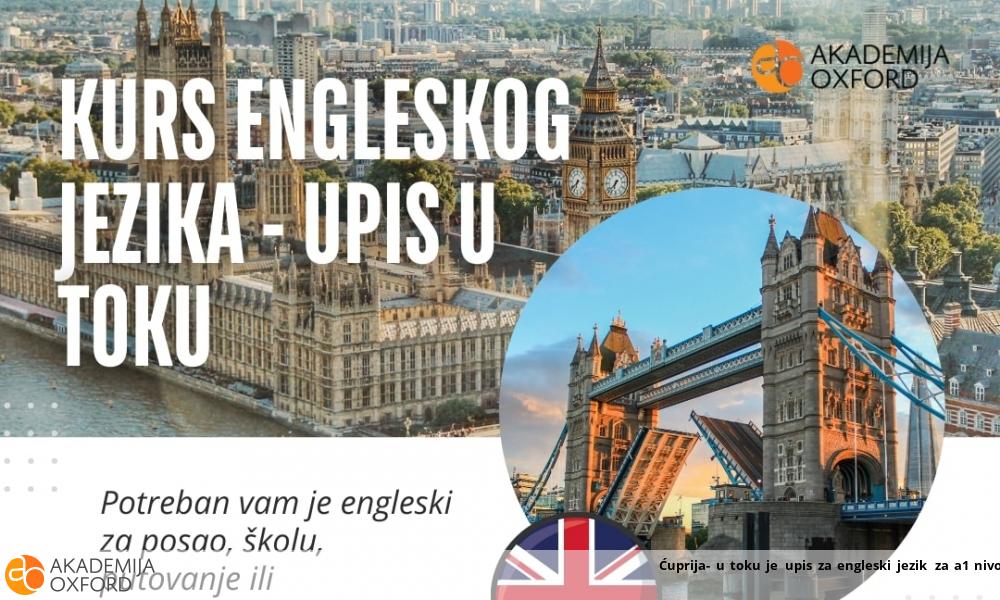 Ćuprija- u toku je upis za engleski jezik za a1 nivo