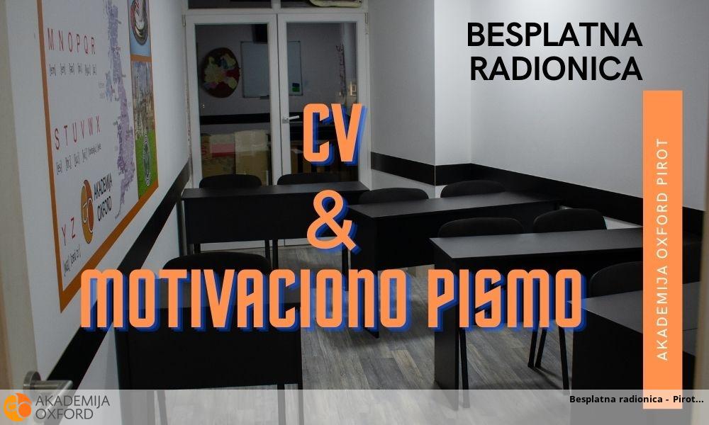 Besplatna radionica - Pirot Besplatna radionica - Pirot