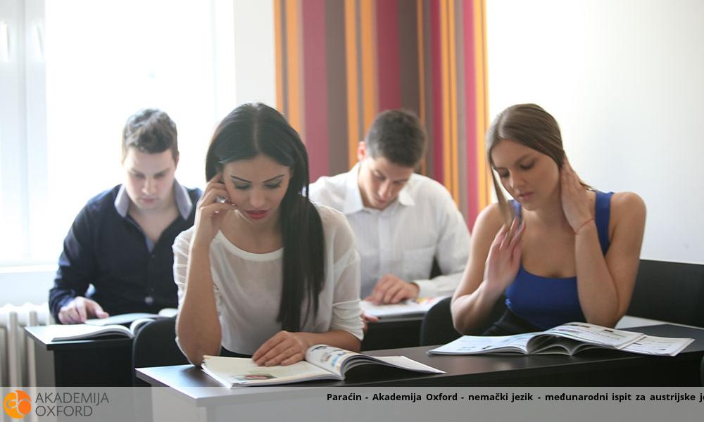 Paraćin - Akademija Oxford - nemački jezik - međunarodni ispit za austrijske jezičke diplome