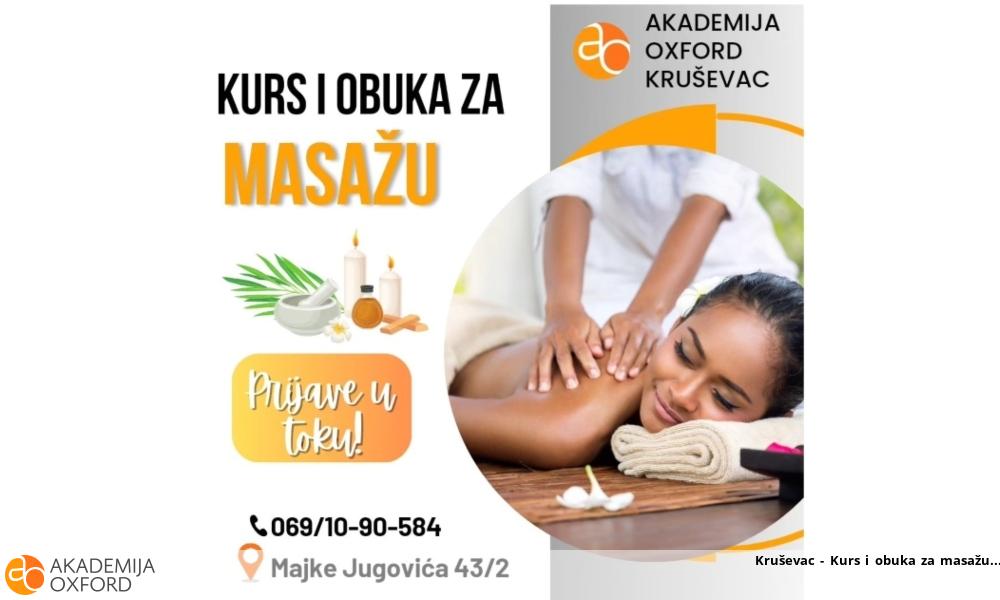 Kruševac - Kurs i obuka za masažu