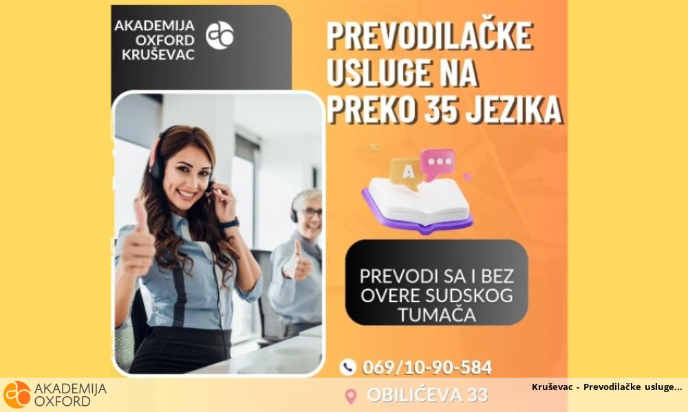 Kruševac - Prevodilačke usluge