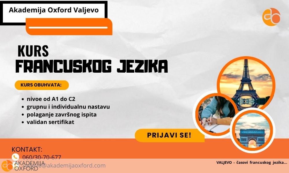 VALJEVO - časovi francuskog jezika