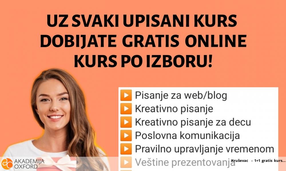 Kruševac  - 1+1 gratis kurs