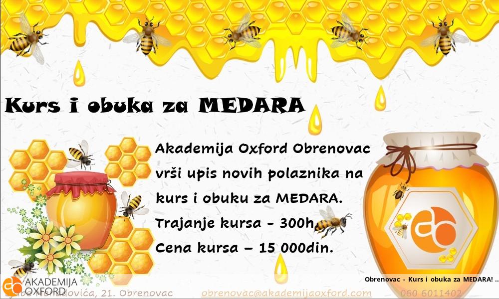 Obrenovac - Kurs i obuka za MEDARA! 
