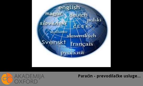 Paraćin - prevodilačke usluge