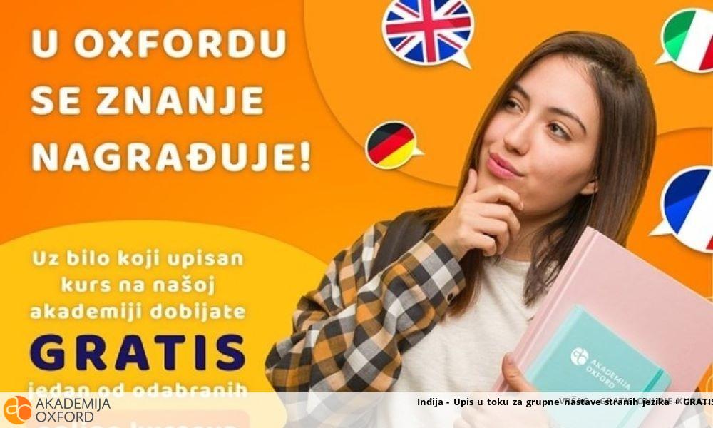 Inđija - Upis u toku za grupne nastave stranih jezika + GRATIS