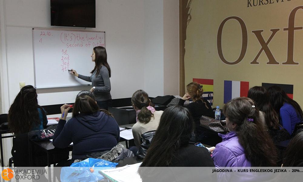 JAGODINA - KURS ENGLESKOG JEZIKA - 20% JAGODINA - KURS ENGLESKOG JEZIKA - 20%