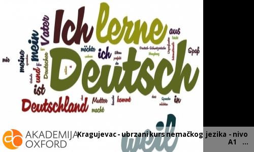 Kragujevac - ubrzani kurs nemačkog  jezika - nivo A1  