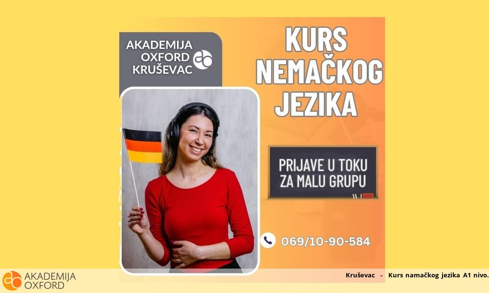 Kruševac  -  Kurs namačkog jezika A1 nivo