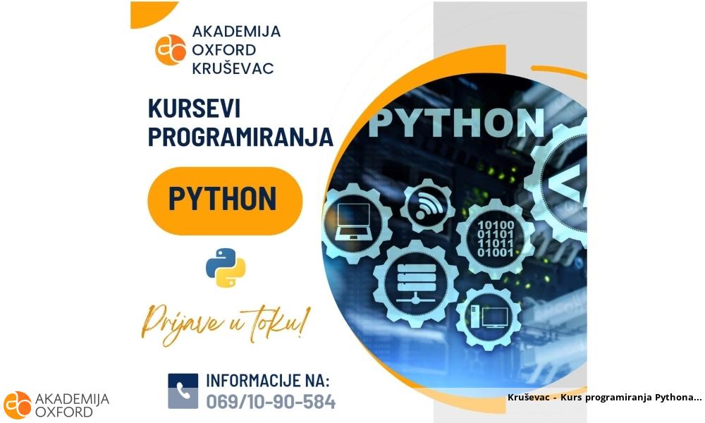 Kruševac - Kurs programiranja Pythona Kruševac - Kurs programiranja Pythona