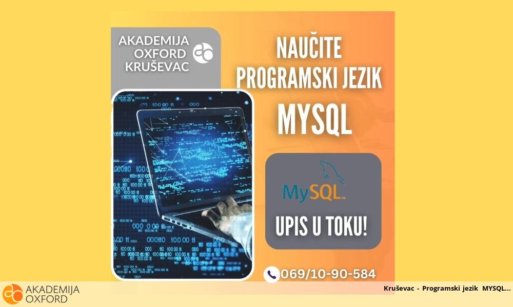 Kruševac - Programski jezik MYSQL
