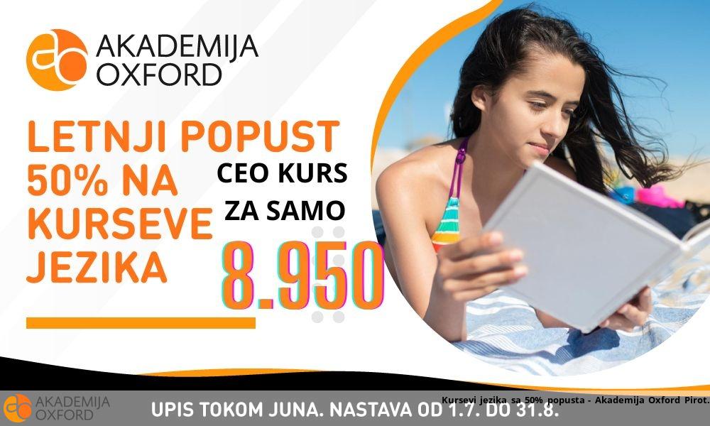 Kursevi jezika sa 50% popusta - Akademija Oxford Pirot Kursevi jezika sa 50% popusta - Akademija Oxford Pirot