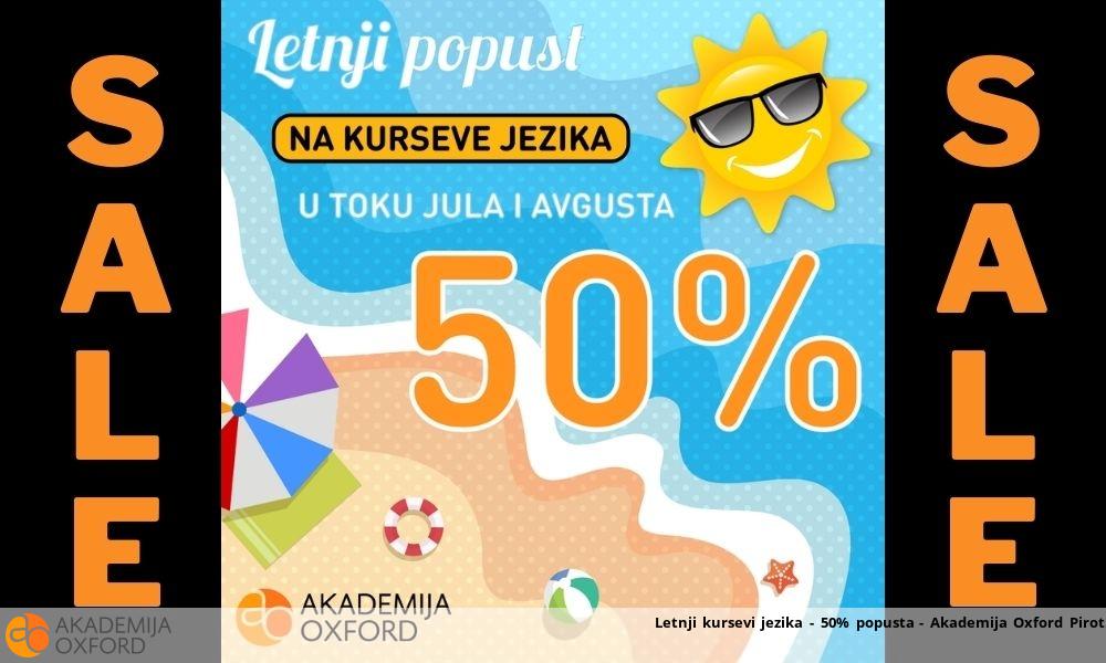 Letnji kursevi jezika - 50% popusta - Akademija Oxford Pirot