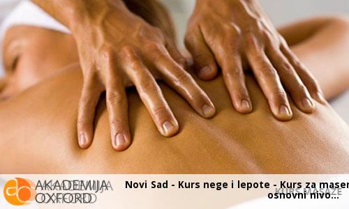 Novi Sad - Kurs nege i lepote - Kurs za masera, osnovni nivo Novi Sad - Kurs nege i lepote - Kurs za masera, osnovni nivo