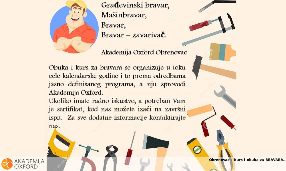 Obrenovac - Kurs i obuka za BRAVARA