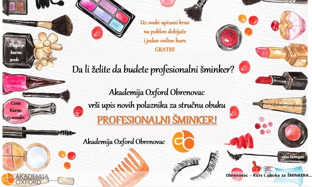 Obrenovac - Kurs i obuka za ŠMINKERA Obrenovac - Kurs i obuka za ŠMINKERA