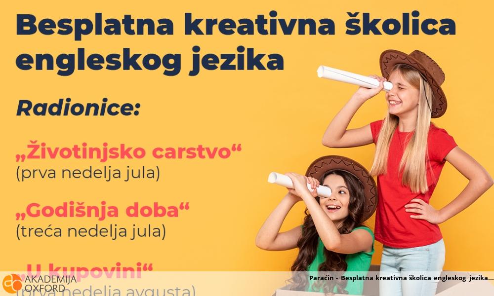 Paraćin - Besplatna kreativna školica engleskog jezika