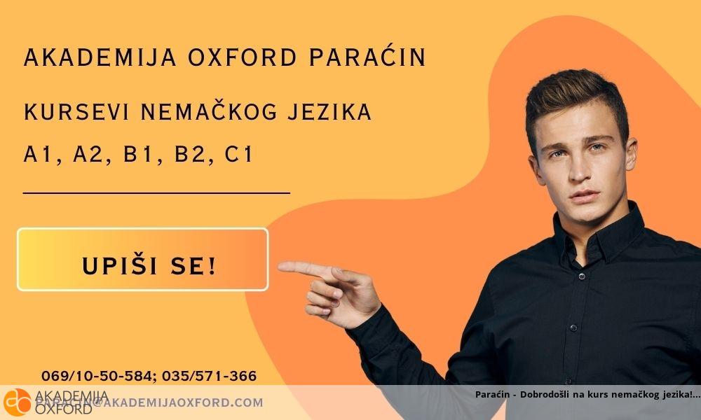 Paraćin - Dobrodošli na kurs nemačkog jezika!