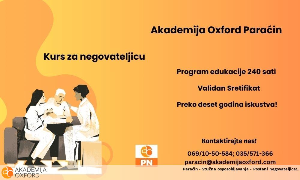Paraćin - Stučna osposobljavanja - Postani negovateljica! Paraćin - Stučna osposobljavanja - Postani negovateljica!