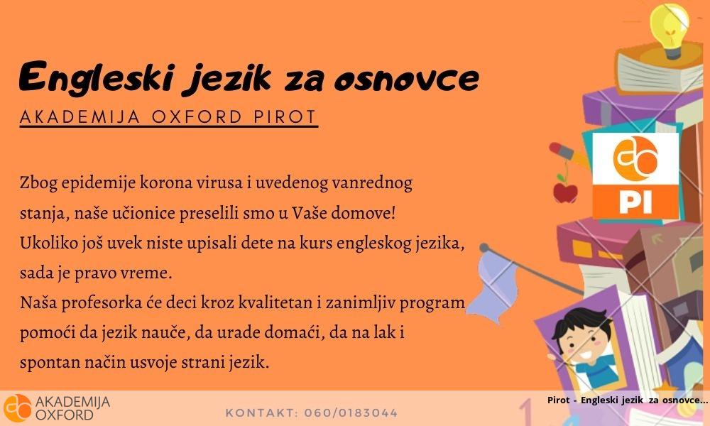 Pirot - Engleski jezik za osnovce