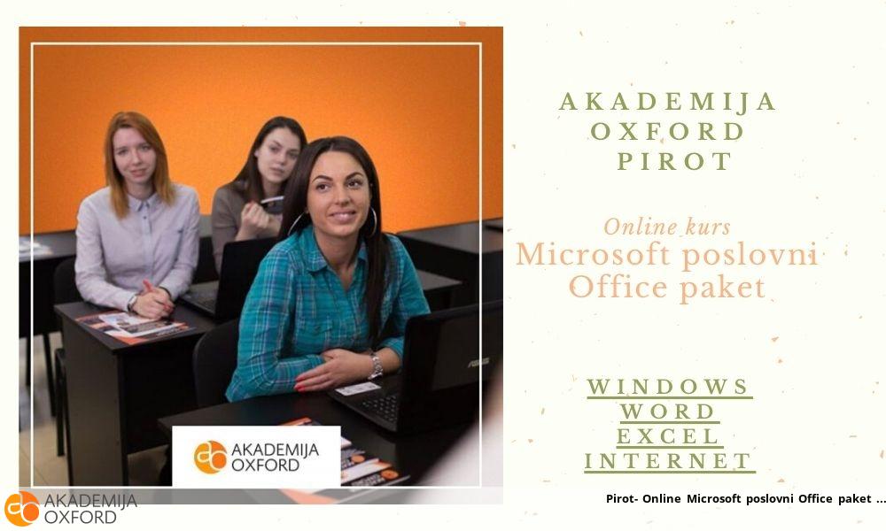 Pirot- Online Microsoft poslovni Office paket 