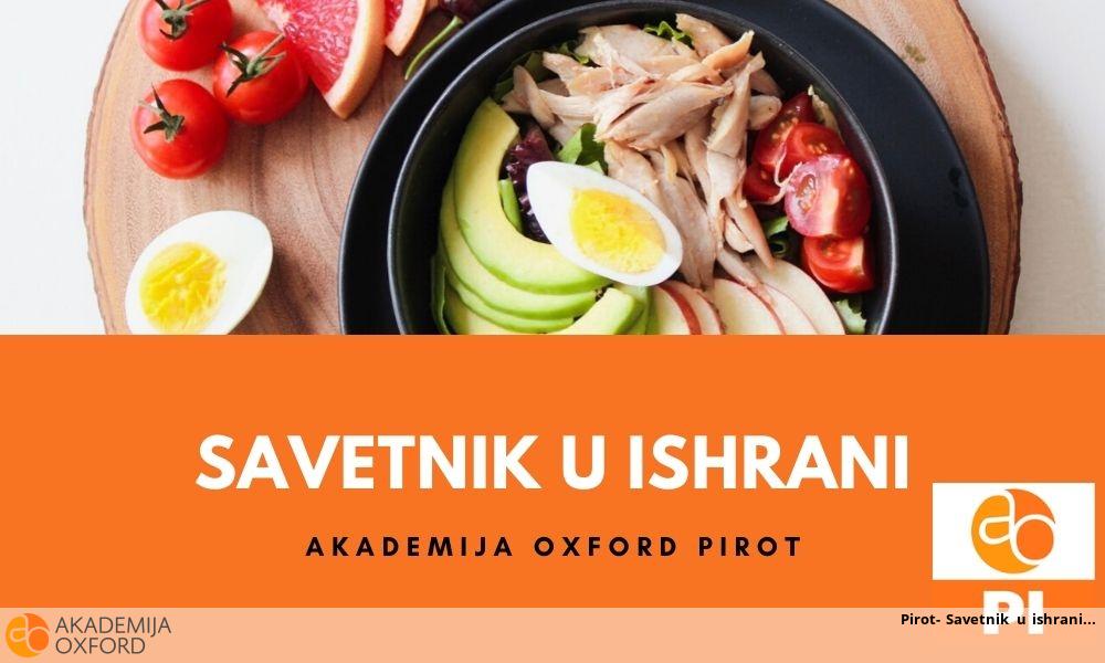 Pirot- Savetnik u ishrani Pirot- Savetnik u ishrani