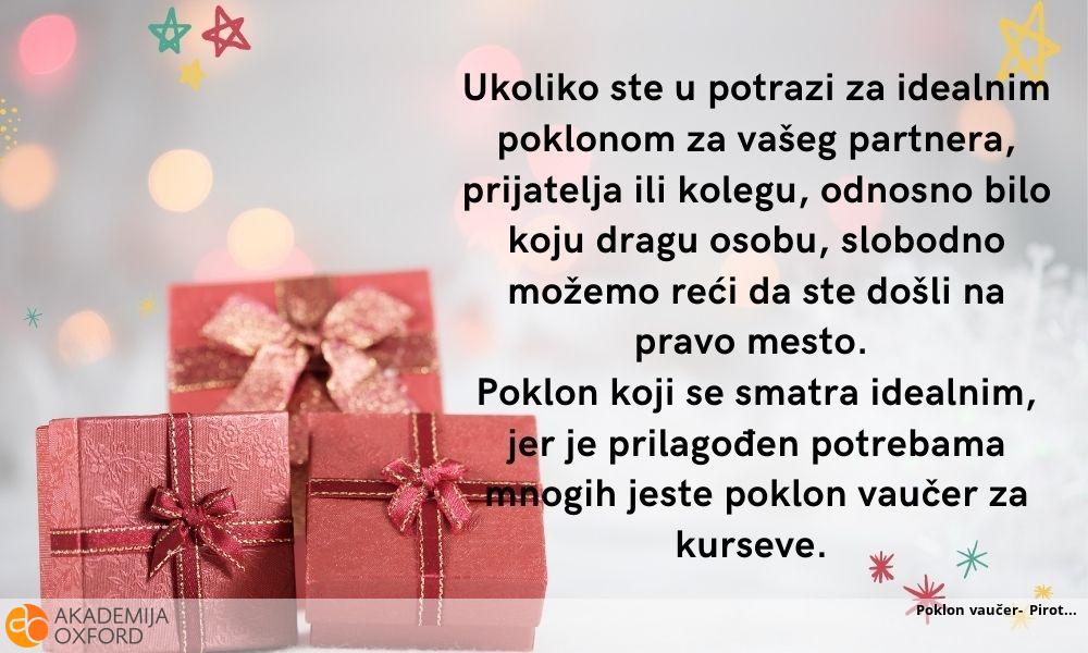 Poklon vaučer- Pirot Poklon vaučer- Pirot