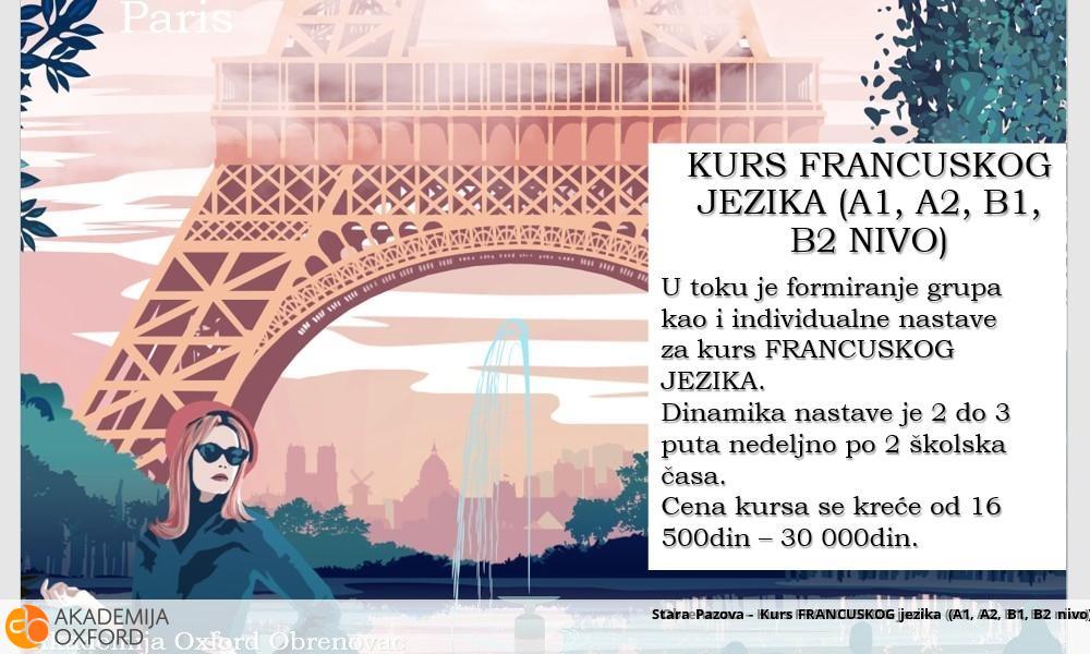 Stara Pazova - Kurs FRANCUSKOG jezika (A1, A2, B1, B2 nivo) Stara Pazova - Kurs FRANCUSKOG jezika (A1, A2, B1, B2 nivo)