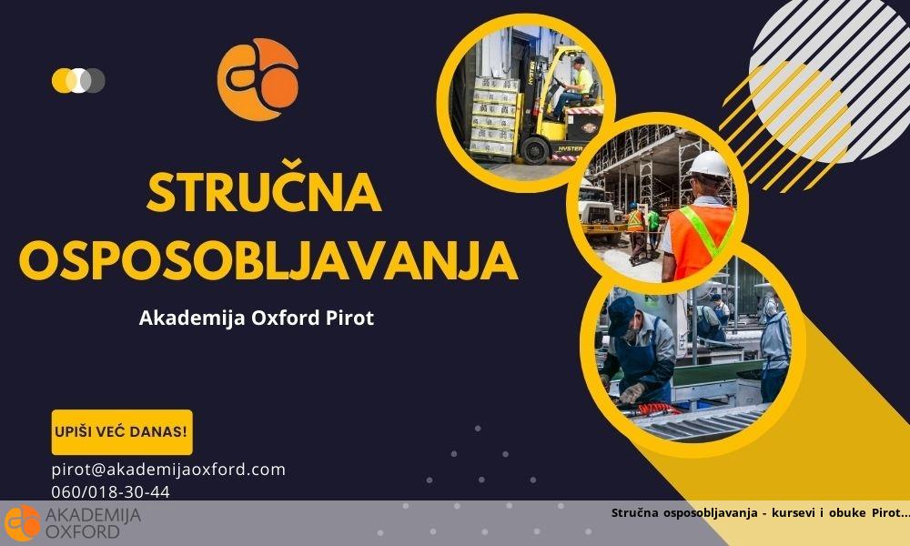 Stručna osposobljavanja - kursevi i obuke Pirot